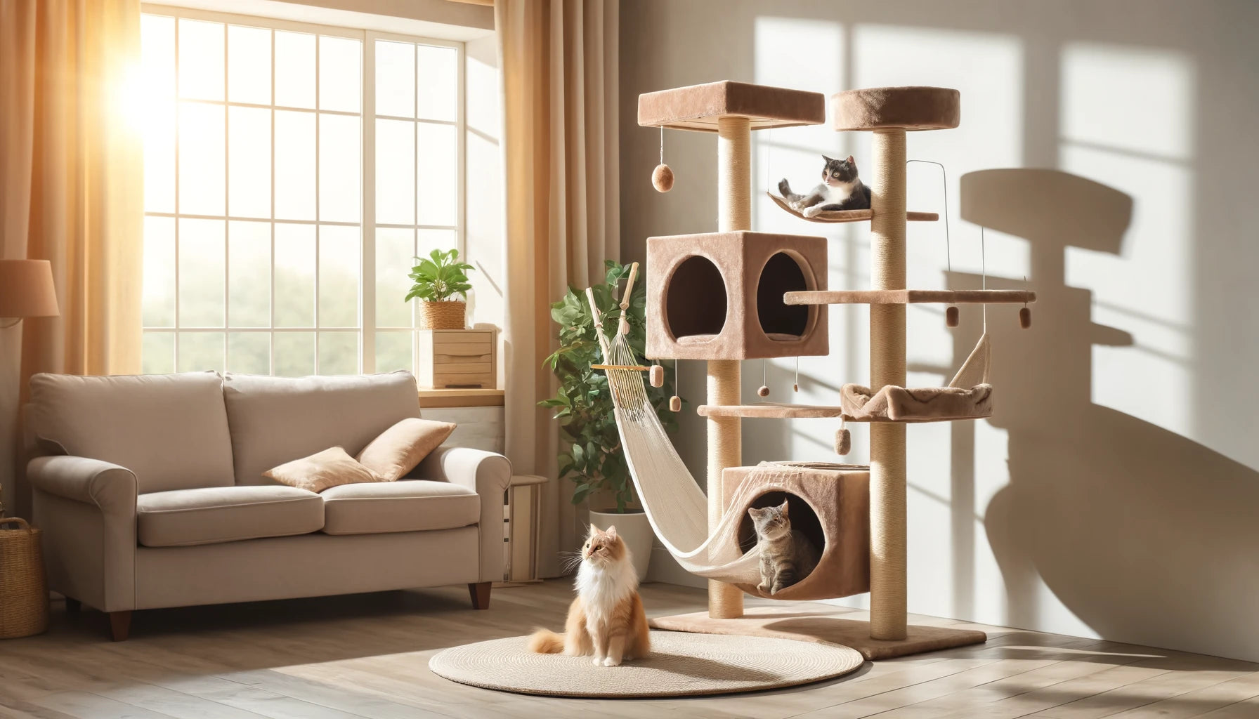arbre a chat design et moderne dans un espace contemporain