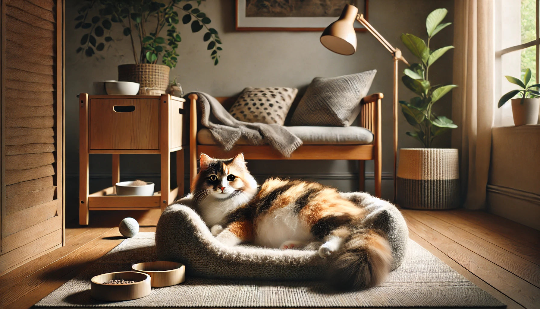 chat enceinte dans son panier