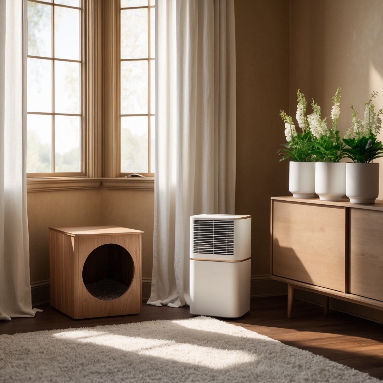 une litiere moderne dans un environnement pur et sain