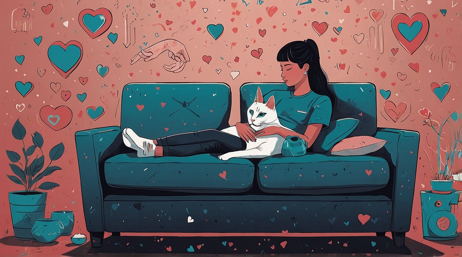 illustration-bonheur-avec-un-chat