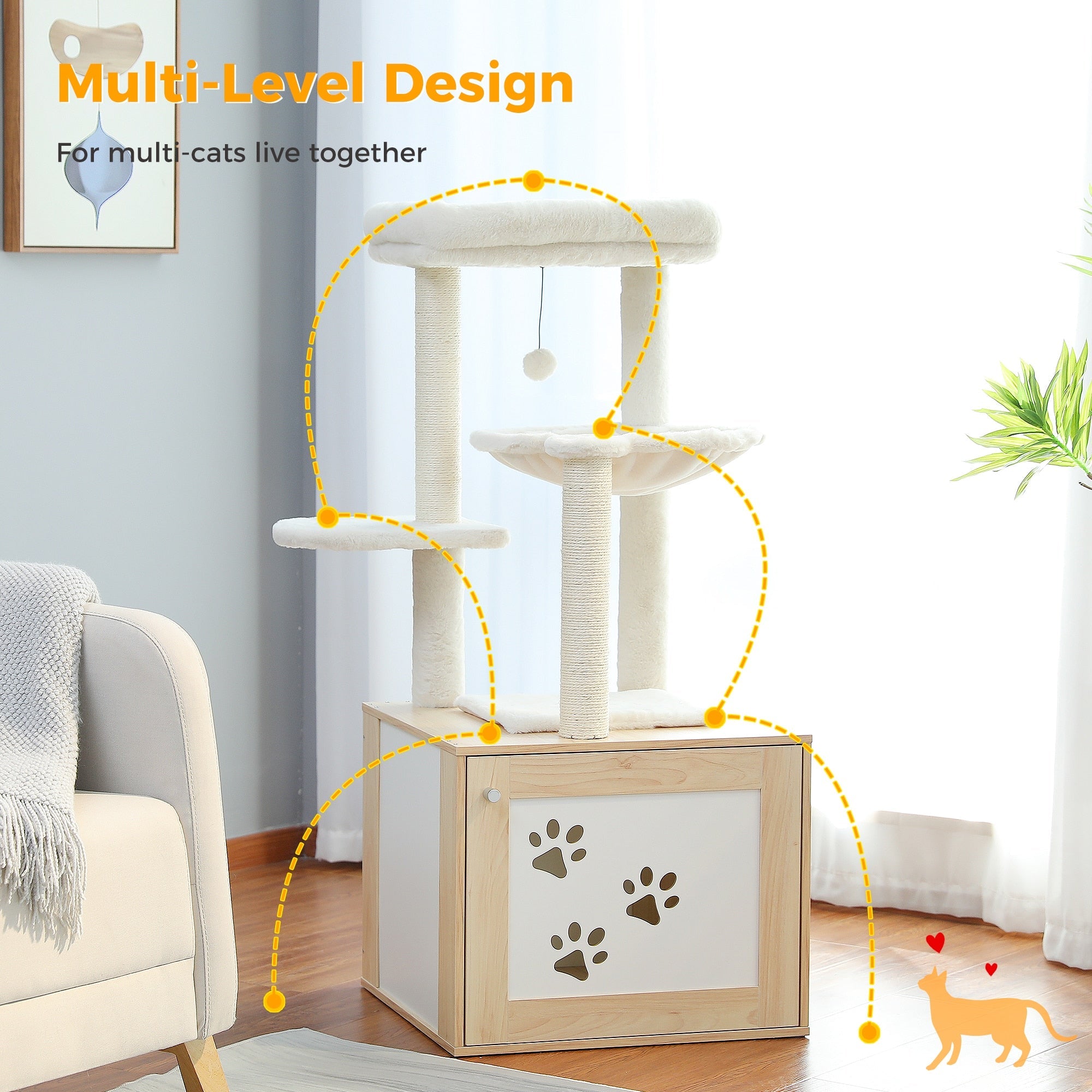 Arbre à chat en bois - Mon repos