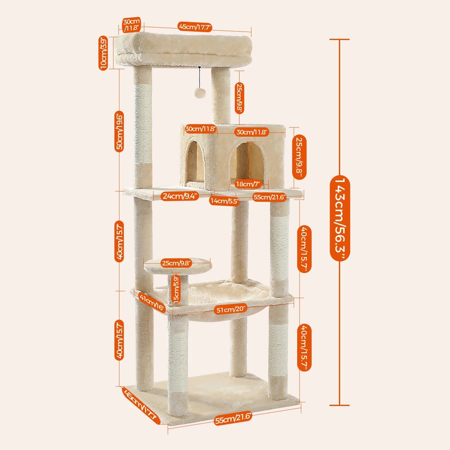 Arbre à chat avec hamac