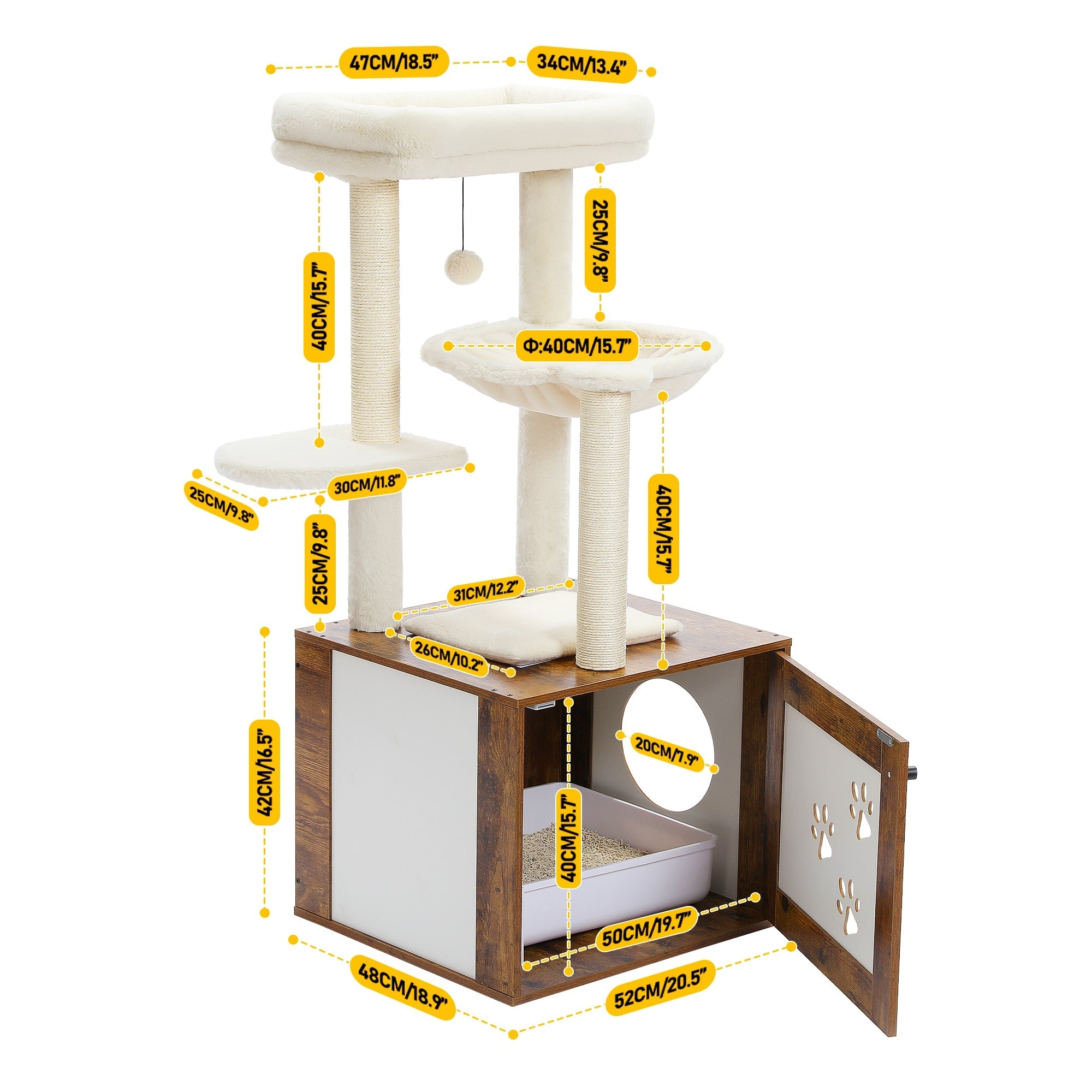 Arbre à chat en bois - Mon repos