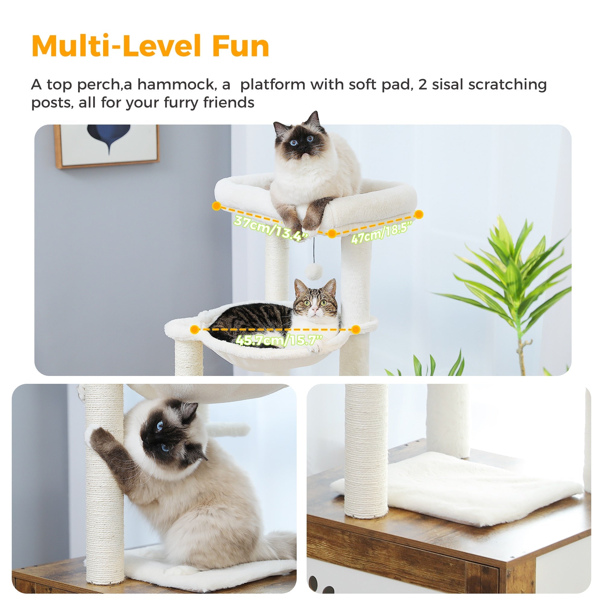 Arbre à chat en bois - Mon repos