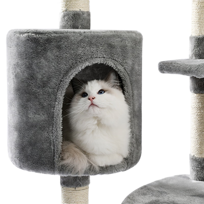 Arbre à chat grand plateau 140 cm - Manoir Moustaches