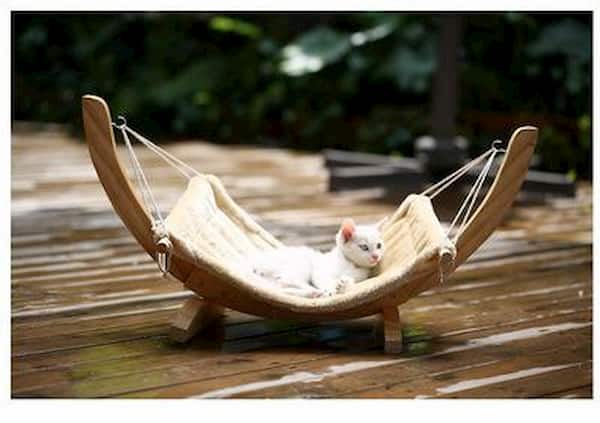 Hamac pour chat en bois