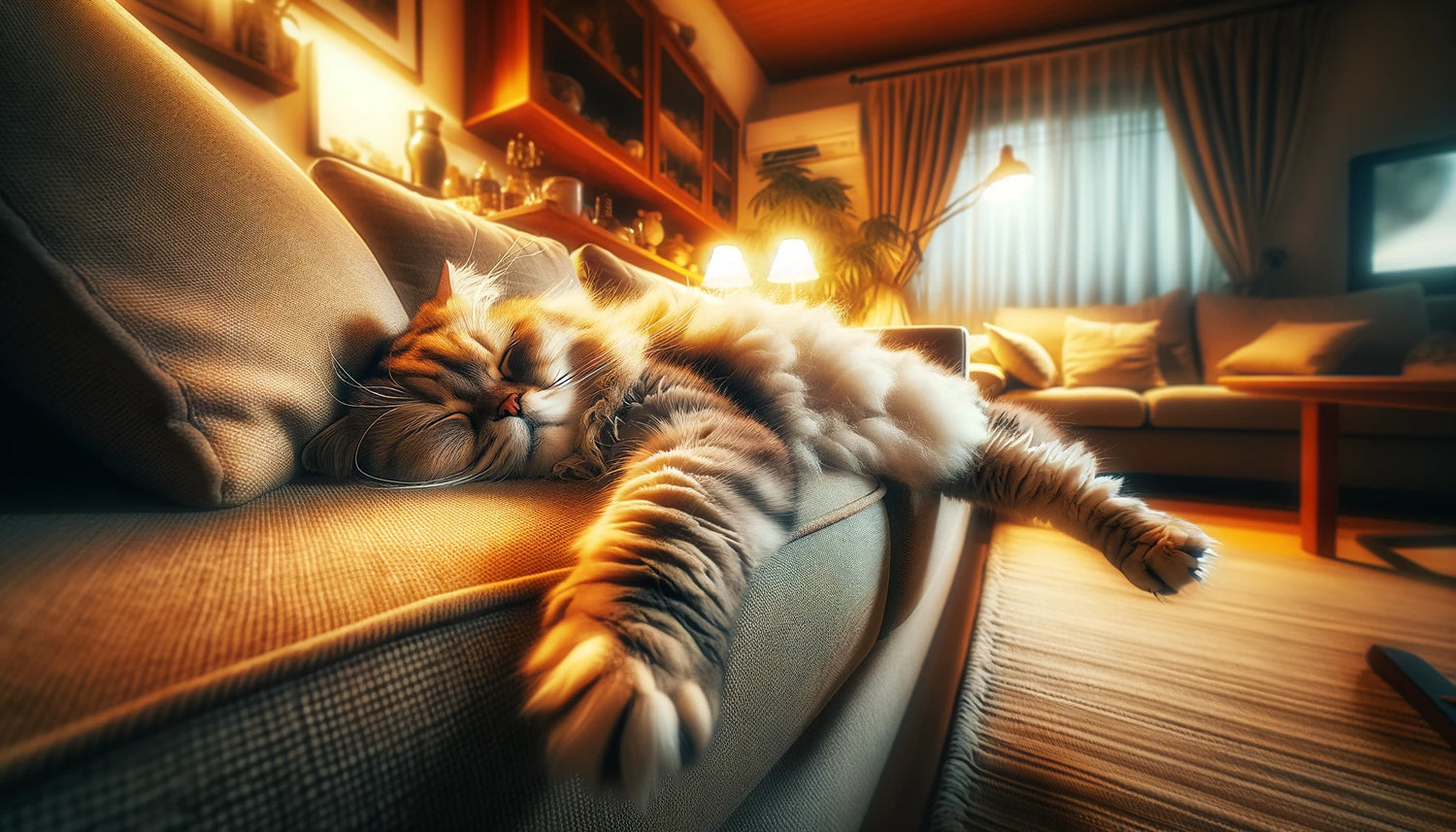 chat fatigué avec température