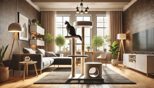 placement de l'arbre à chat dans la maison